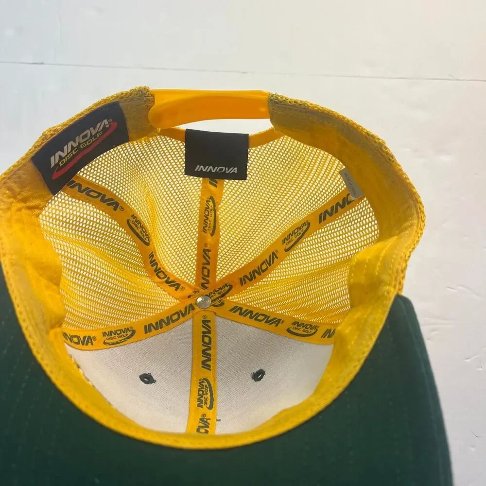Innova Disc Golf Green & Yellow Trucker Cap Embroidered Logo Snapback Hat